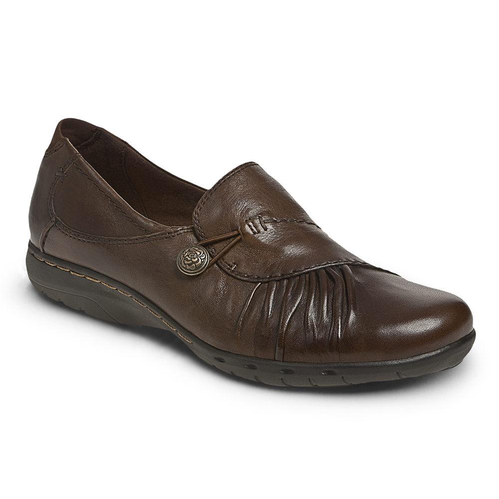 Rockport Womens Cobb Hill Paulette - Slip-On Dark Brown - QKG730845